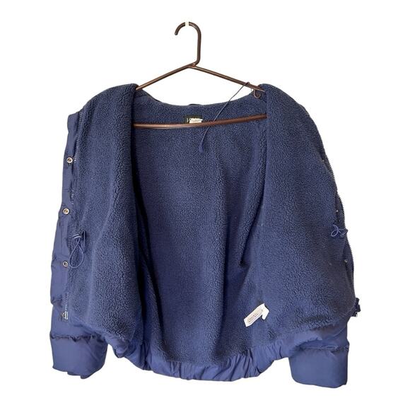 J. Crew down quilted puffed jacket purple. Size L - Picture 3 of 5